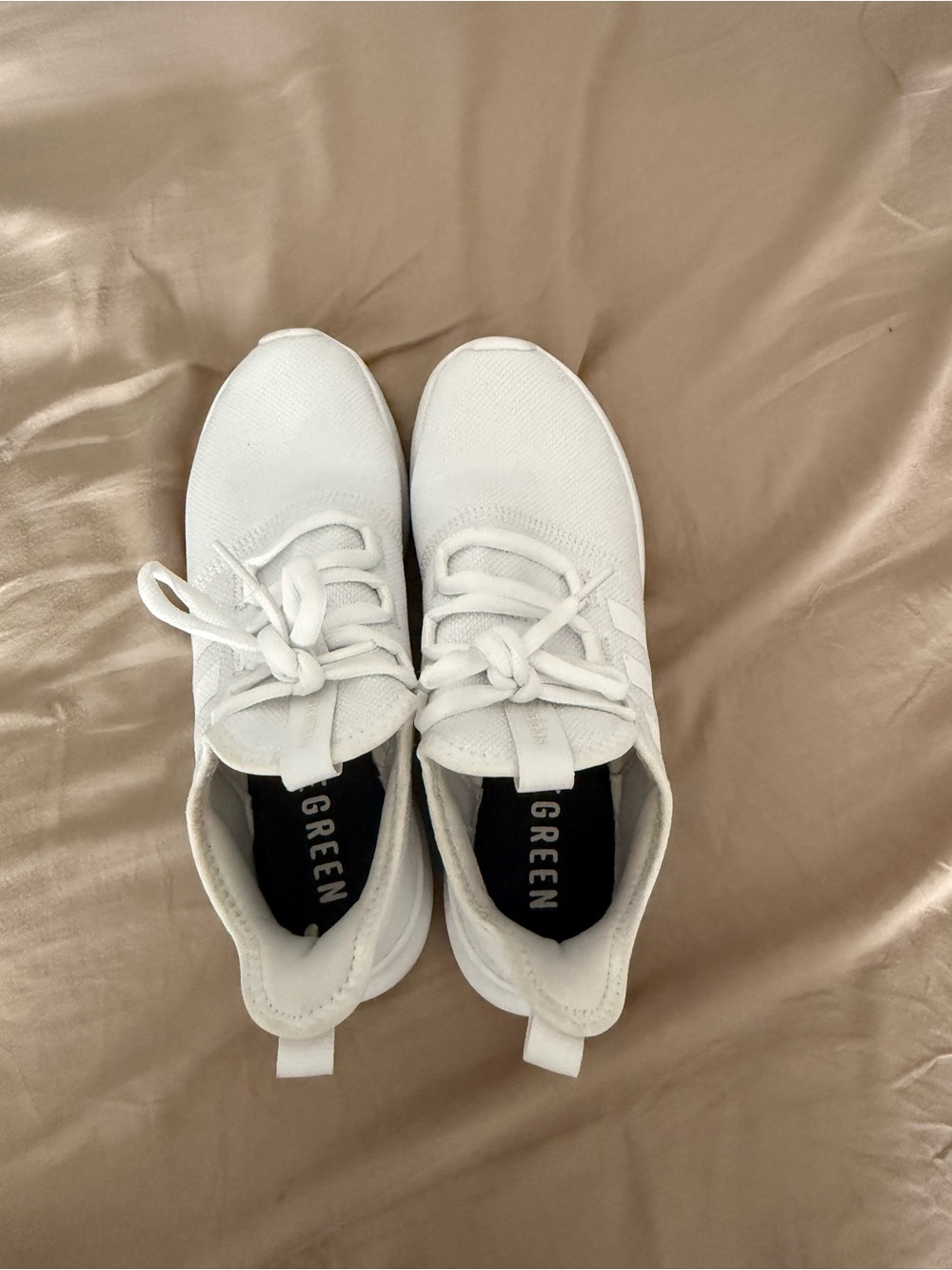 adidas Women's White Knit Lace-Up Sneakers